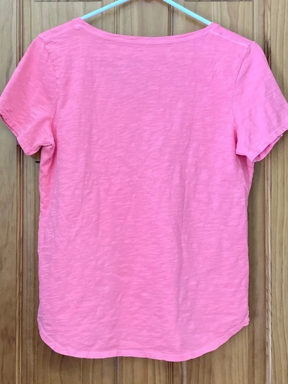 Men's Pink Short-Sleeve Crew Neck Shirt